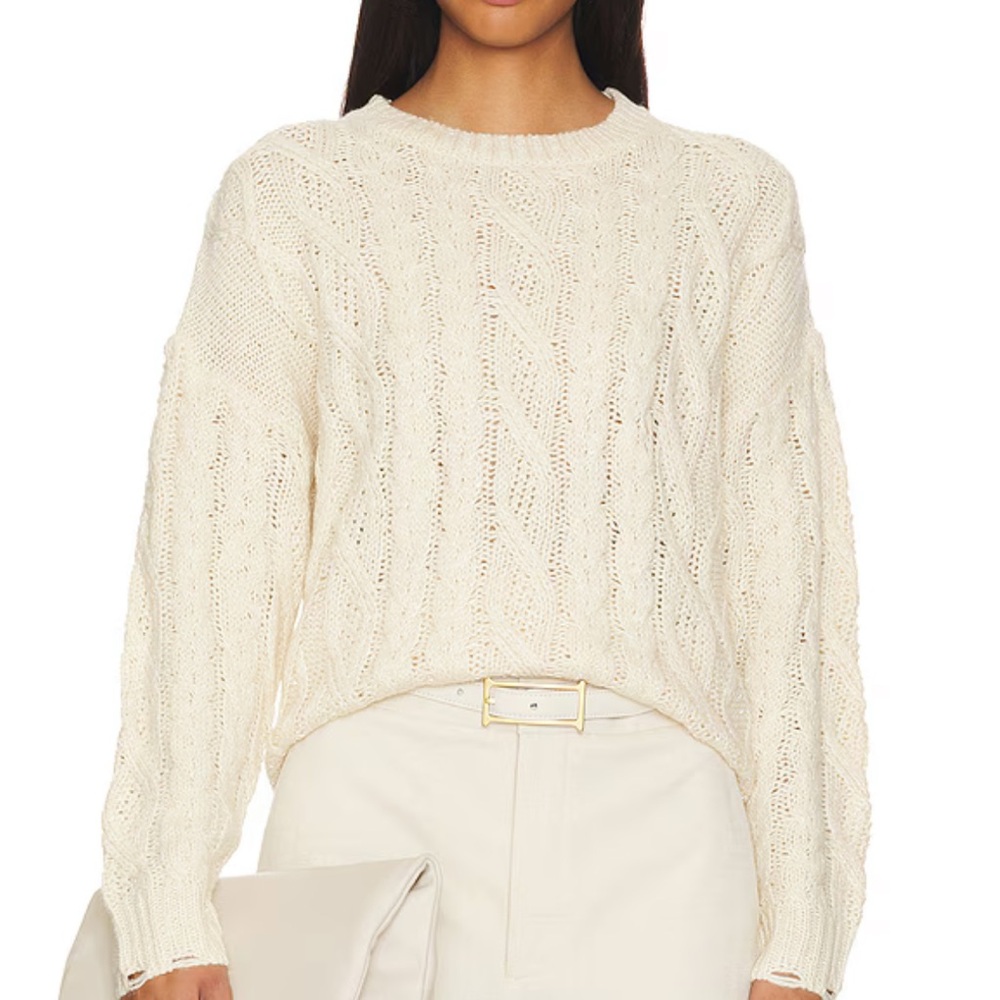 Heartloom Women's Cable Knit Sweater in Cream